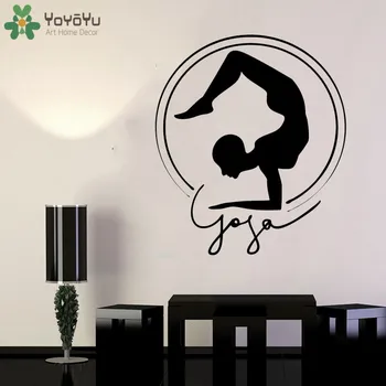 YOYOYU vægoverføringsbillede Yoga Udgøre Vinyl Wall Stickers Dekorative Vægmaleri For Piger Værelse Dekoration Hjem Art Dekoration QQ14