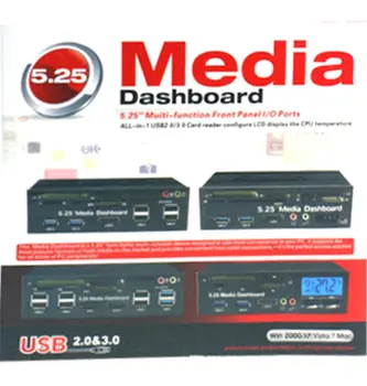 Usb 3.0 Front Panel Pc Usb 3.0/2.0-Hub Audio Multi Card Reader til Computeren Tilfælde Optiske Drev Bay