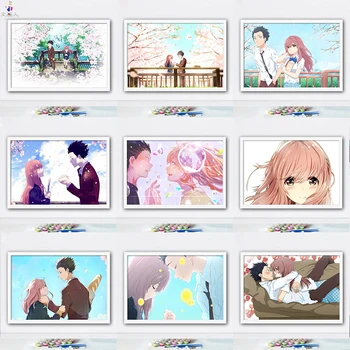 Maling af antal kunst maleri af tal anime-serien hånd-malet farve olie maleri