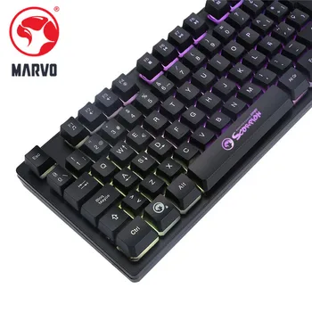MARVO KM409 Mus og Tastatur Sæt Unikke Backlit Grafik 19-key Rollover Støtte Optical Gaming Mouse