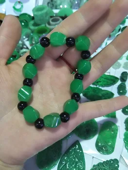 Den originale stone en mode Vævning grønne perler armbånd stil, charme, mænd og kvinder stil elskere