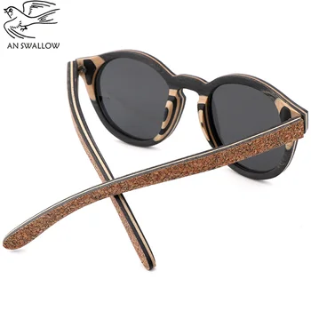 2021 naturlige bambus træ solbriller håndlavet damer polariserede linser mænds coated optik briller (med gaveæske)