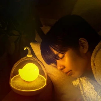 Mærkelig Fugl, Nat Lys Kreative Birdcage Nat Lampe Touch Opladning Dæmpning bordlamper LED bordlampe Søde Lamparas Til Soveværelse