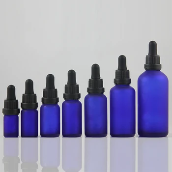 Høj kvalitet blå glas æterisk olie flaske 0,5 oz dropper,15 ml flaske glas emballage hår olie