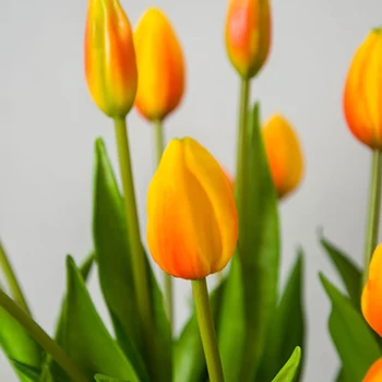 7pcs Kunstige Tulip Blomster Lang Stilk Buket Rigtige Touch-Simulering Blomster Til Hjemmet Bryllup Fest Dekoration