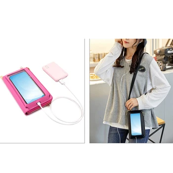 Mini-Crossbody Skulder Tasker Kvinder Multi-funktionelle Touchable Mobiltelefon Lomme Kort Pung Damer Lille Pose Kvindelige Messenger Taske