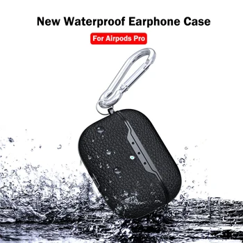 Læder taske til Airpods Pro Luxury Beskyttende Cover med Anti-tabte Spænde for Apple Luft Bælg Pro 3 Tilfælde Funda Opladning Box Taske