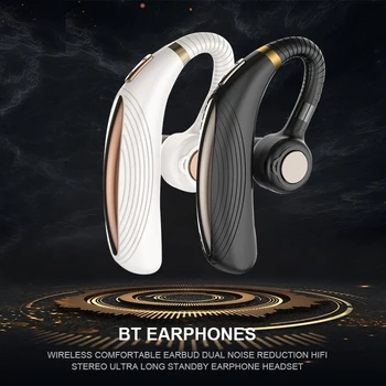 Trådløse TWS Hovedsæt Bluetooth-5.0 Stereo Hovedtelefoner Sport In-Ear-Øretelefoner Lang Standby Business Øre-Kroge
