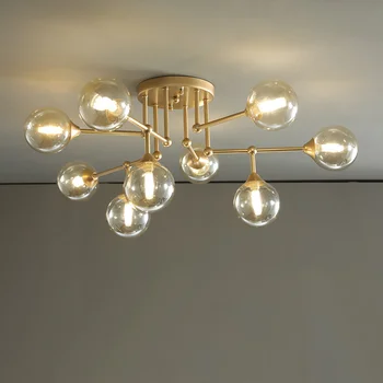 Moderne Lysekrone Glas LED Lysekroner i Loftet Lysekrone Stue Køkken Soveværelse Loft Dekorative Lys Armatur