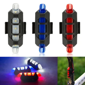 Bærbare USB-Genopladelige Bageste Lys Cykling Led-MTB Cykel Cykel Hale Bag Sikkerhed Advarsel Lys Baglygte Lampe Super Lyse