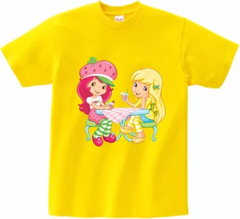 Kavai pige T-shirt i bomuld trække vejret forpustet sommer tøj elsker jordbær søde lille pige, print T-shirt til sommeren pige kjole