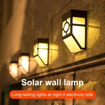 1stk Retro Solar Powered Væg LED Lys Vandtæt Mount Lys Til Udendørs Have Lys Værftet Lampe Lys Kontrol Skifte Dropship