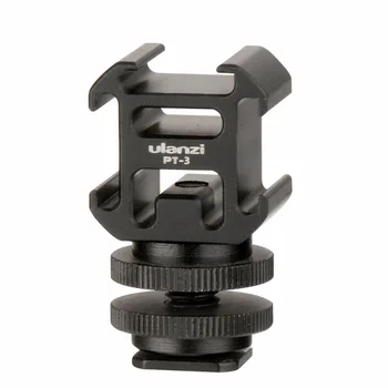 Ulanzi PT-3S Triple Hot Shoe Adapter Koldt Sko Udvide Overvåge Mic Fyld Lys til Nikon Canon Sony DSLR-Kamera Tilbehør