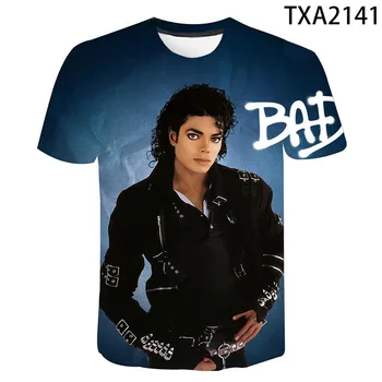 2021 Nye Michael Jackson 3d Printet T-shirt Mænd/kvinder Mode Populære Sweatshirt Rund Hals Korte Ærmer Harajuku Oversize Toppe