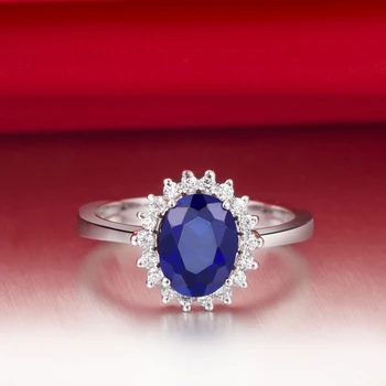 1.5 Ct Flot Kvalitet-Ring for Kvinder Engagement Ring 925 Sterling Sølv Diamant Ring Royal Design Smykker
