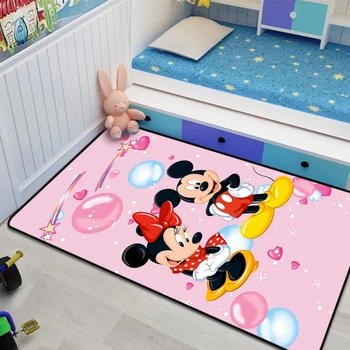 Minnie Mickey Mouse Playmat Tæppe Kids Tæpper Døren til Soveværelset Mat Træ Bord Print Tæpper Køkken til Stue Playmat Gave