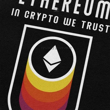 Ethereum I Crypto-Vi Stoler på T Shirt, Mænds Bomuld t-shirt Awesome Tee Korte Ærmer Valuta Crypto Cryptocurrency T-shirt Tøj
