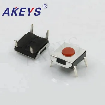 200PCS TS-E003 6.2*6.2 Micro momentan takt skifte 4 pin DIP type rød top mini-skifte