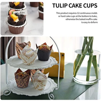 Cupcake Forme,200 Stykker Tulip Bagning Kopper Muffin Kopper Cupcake Liners Muffin Sager til Fødselsdag Brusebad Part