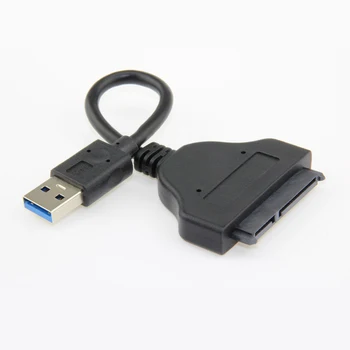 Nye USB 3.0 og SATA Adapter Omformer Kabel 22pin SATAIII SATA3.0 USB3.0 til SATA 3 Adaptere ASM1053e Chip for 2.5