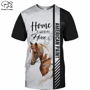 PLstar Kosmos Smuk Hest New for Mode, Mænd/Kvinder, T-shirt 3d-Print Designet Stilfulde Sommer Dyr Tshirt Mærke Toppe Style-7